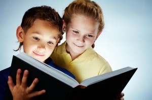 Create meme: reading, girl, primary school age