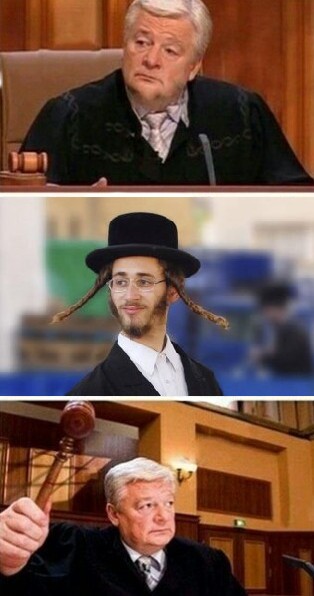 Создать мем: хитрый еврей, еврей с пейсами, мем судья