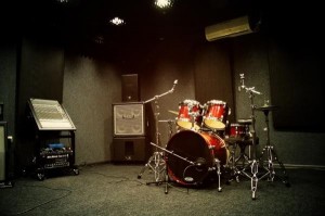 Create meme: drum set with the drummer, Drum set, music Studio