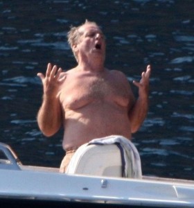 Create meme: Jack Nicholson is resting, Jack Nicholson photo shoot from the boat, Jack Nicholson 2018 on the yacht