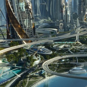 Create meme: futuristic city of the future