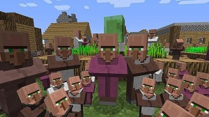 Create meme: minecraft villager, a resident in minecraft, village residents in minecraft