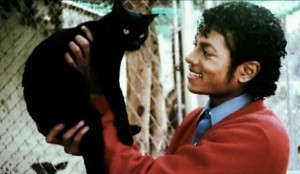 Создать мем: кот майкл джексон, черный кот, Майкл Джексон