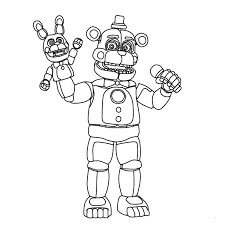 Create meme: the drawings of the fnaf Freddy fantaim, fantem Freddy coloring, bear Freddy animatronics coloring