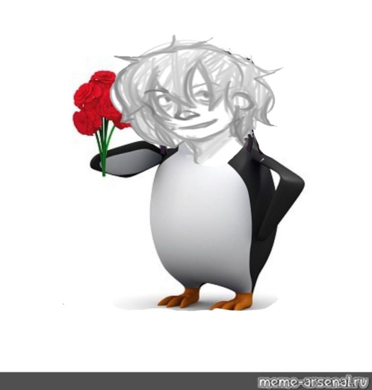 Create meme: anime, thank you penguin, the penguin meme