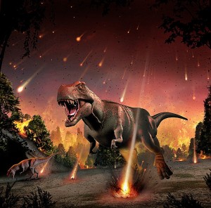 Create meme: the death of the dinosaurs, Tyrannosaurus, the extinction of the dinosaurs era