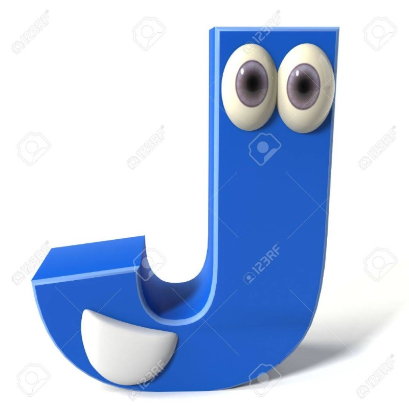 Create meme: blue letter j, blue letters, letter j