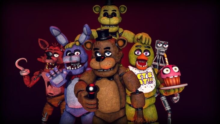 Создать мем: фнаф аниматроники, фнаф, фредди из five nights at freddy