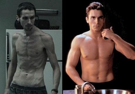 Create meme: christian bale torso, Christian bale body transformation, Christian Bale transformation