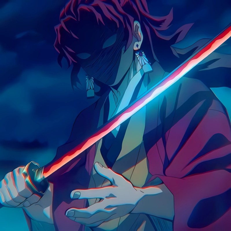 Create meme: yoriichi is a blade that cleaves demons, blade cleaving demons katana yoriichi, the blade cleaving the demon