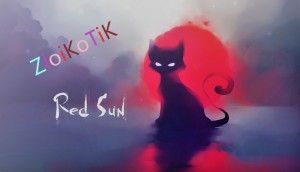 Создать мем: кошачий арт, котик арт, чёрный кот с красными глазами