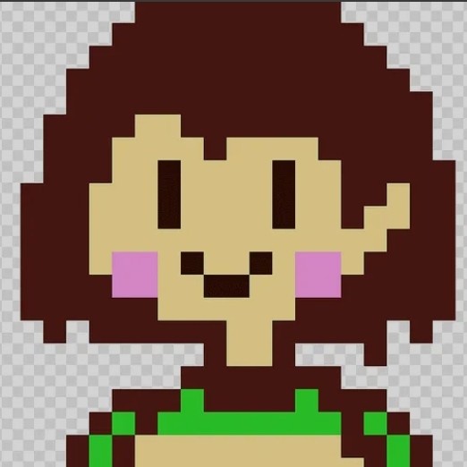 Create meme: Chara undertail, Chara undertail pixel, frisk pixel art