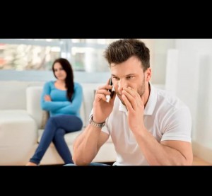 Create meme: cheating husband, cellphone, talk
