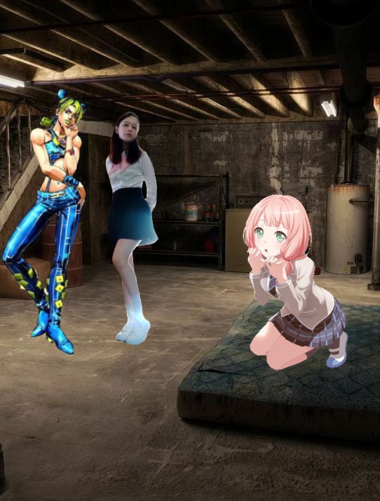 Create meme: walkout basement, basement jaxx, anime 