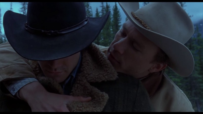 Create meme: Brokeback mountain 2005 film kiss, Brokeback mountain , brokeback