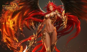 Создать мем: fire warrior, fantasy art, mmorpg