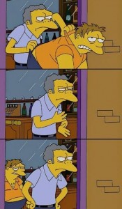 Create meme: moe, GIF garage the simpsons, templates for memes the simpsons