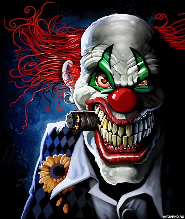 Create meme: the clown is evil, clown joker art, scary clowns wallpaper