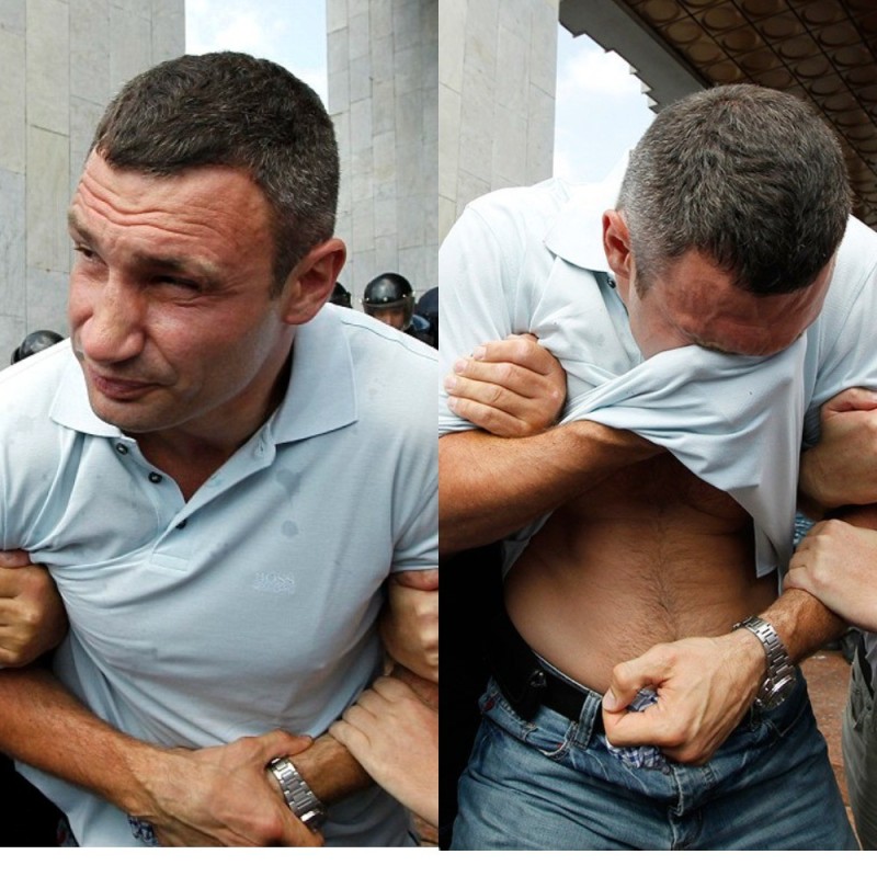 Create meme: klitschko to tears, Vitali Klitschko to tears, male 