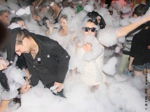 Create meme: foam party