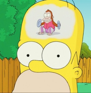 Create meme: what's going on in my head, in the head, homer