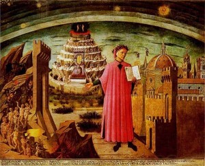 Создать мем: доменико ди микелино - "данте и три царства" - 1465, божественная комедия, доменико ди микелино данте и божественная комедия