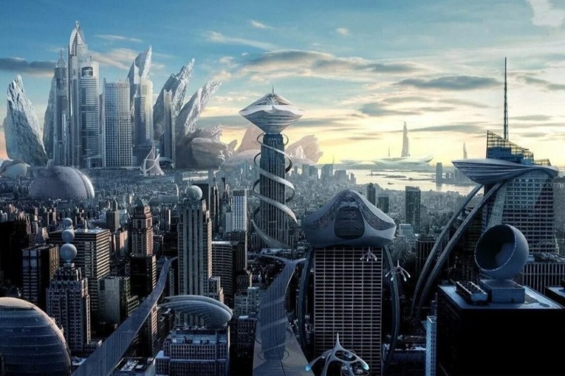 Создать мем: город будущего проект, фантастические города будущего, фантастический город