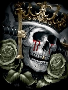 Create meme: skull art, skull cool art, the king skull art