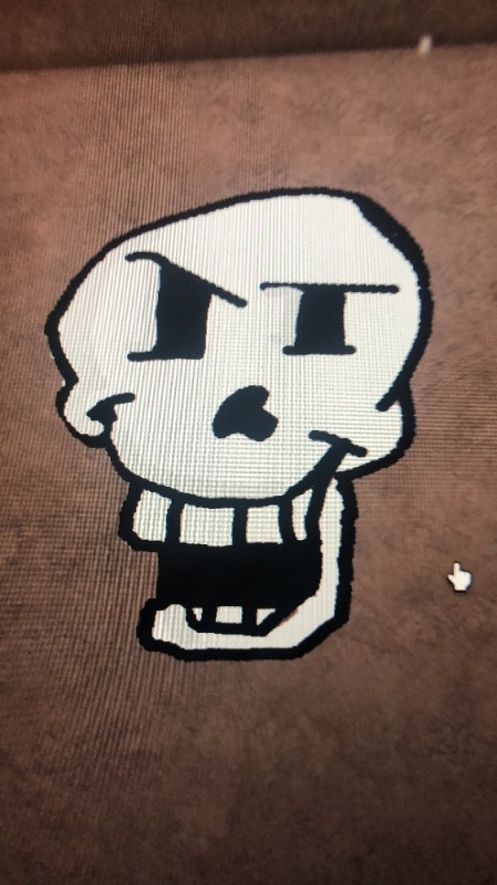 Create meme: The pixelated face of papyrus, papyrus head pixel, papyrus head