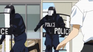 Создать мем: японские полицейские аниме, аниме, аниме паразит спецназ