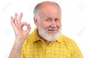 Создать мем: старик показывает ок, радостные старики, удивленный дед