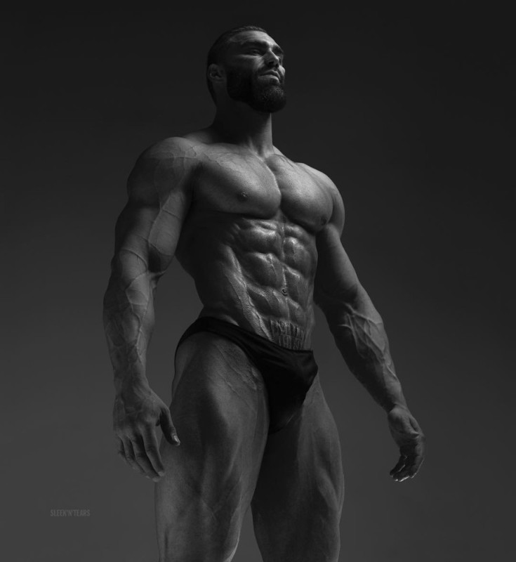 Create meme: Ernest Khalimov, bodybuilder ernest halimov, grey jock