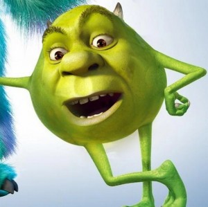 Create meme: Mike wazowski, Shrek rofl, the face of Shrek
