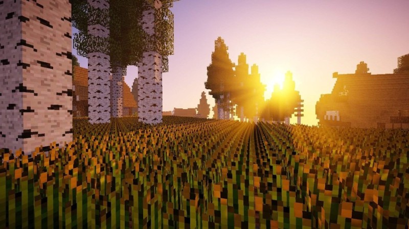 Create meme: minecraft 1 7 10, minecraft beautiful landscapes, minecraft background with shaders