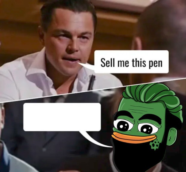 Создать мем: продай мне ручку волк с уолл-стрит, мемы, sell me this pen