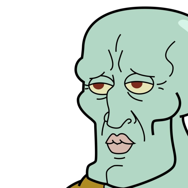 Create meme: squidward poster, ricardo squidward, squidward with a beautiful face