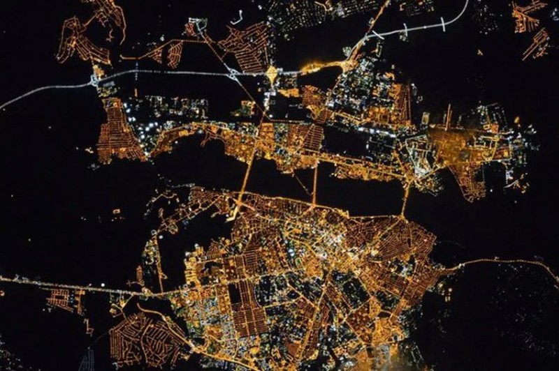 Create meme: city from space, moscow from space, Samara from space