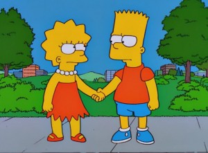 Create meme: the simpsons, Bart Simpson, the simpsons Bart and Lisa