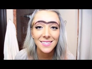 Create meme: jenna marbles without eyebrows, eyebrows, eyebrows jenna