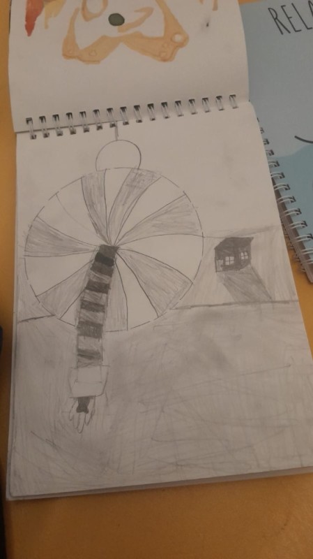 Create meme: figure , pencil umbrella, drawings 