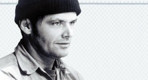 Create meme: one flew over the cuckoo's nest, one flew over the cuckoo's nest movie 1975, Jack Nicholson one flew over the cuckoo's nest