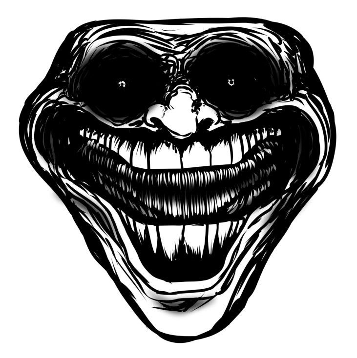 Create meme: evil trollface, trollface face, trollface scary faces