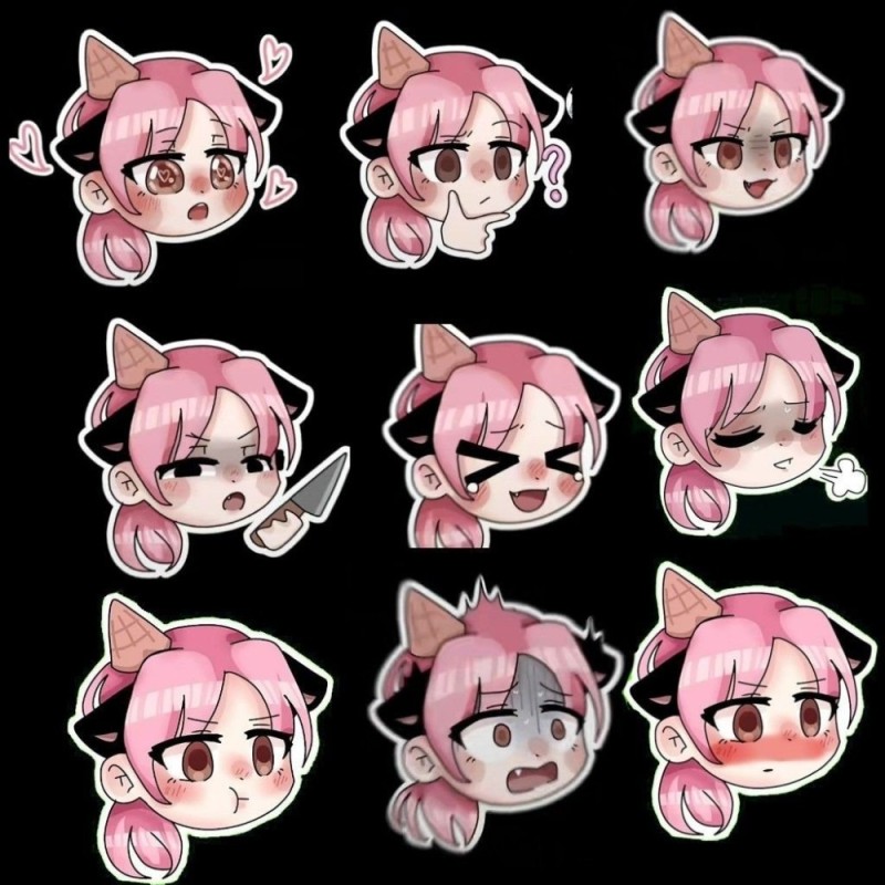 Create meme: lana's stickers, cat lana gacha club, the stickers are cute