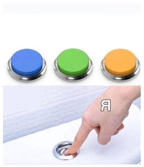 Create meme: button blue, press the toilet button, button