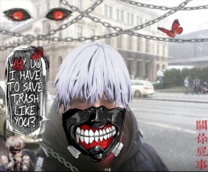 Создать мем: аниме токийский гуль, дэб токийский гуль, канеки кен лицо