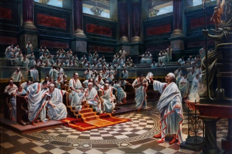 Create meme: the senate in ancient rome, public speaking , Roman law