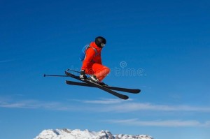 Create meme: skiing