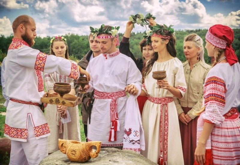 Create meme: wedding in Slavic style, Slavic peoples, Slavic holidays