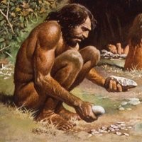 Create meme: ancient people, caveman, the ancient people, the Neanderthals