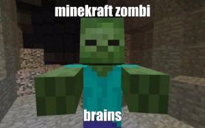 Create meme: survival minecraft, minecraft zombie